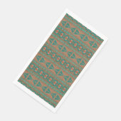 Serviette En Papier Couleurs en cuivre Turquoise sud-ouest Motif géomé (Coin)