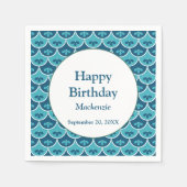 Serviette En Papier Couleurs florale de saint Jacques Anniversaire (Devant)