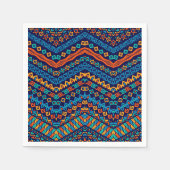 Serviette En Papier Couleurs funèbres motifs d'ethnie africaine (Devant)