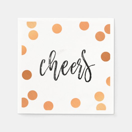 Serviette En Papier COULEURS HAND LETTEMENT SCRIPT noir confetti en cu (Devant)
