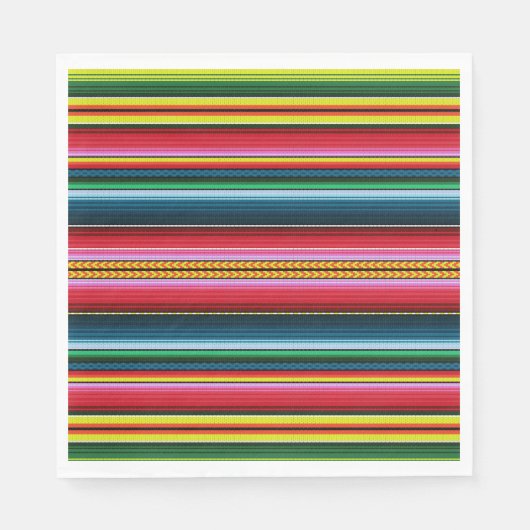 Serviette En Papier Couleurs Mexicaines (Devant)