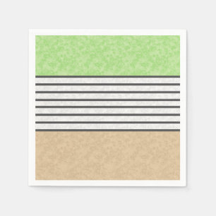 Serviette En Papier couleurs modernes Abstraites beige menthe vert bla