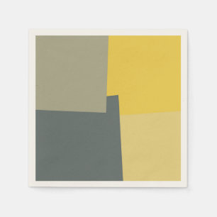 Serviette En Papier Couleurs modernes rétro Géométrique #5