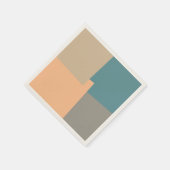 Serviette En Papier Couleurs modernes rétro géométriques (Coin)