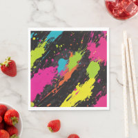 Couleurs néon Retro Paint Splatter