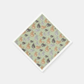 Serviette En Papier Couleurs neutres du Motif de lapin mou (Coin)
