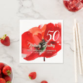 Serviette En Papier Couleurs originales du pavot 50e anniversaire de f (En situation)