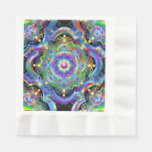 Serviette En Papier Couleurs psychédéliques Universe Mandala (Devant)