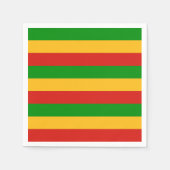 Serviette En Papier COULEURS RASTAFARI + vos idées (Devant)