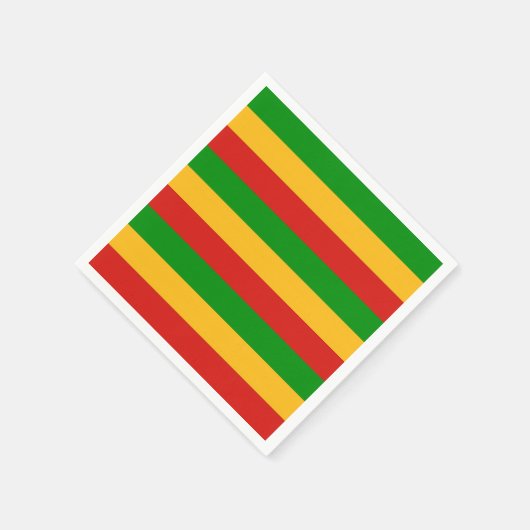 Serviette En Papier COULEURS RASTAFARI + vos idées (Coin)