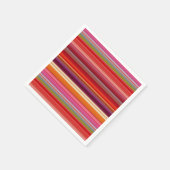 Serviette En Papier Couleurs rayées vintages (Coin)