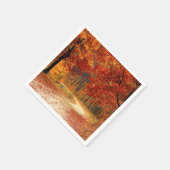 Serviette En Papier Couleurs saisonnières de l'automne (Coin)