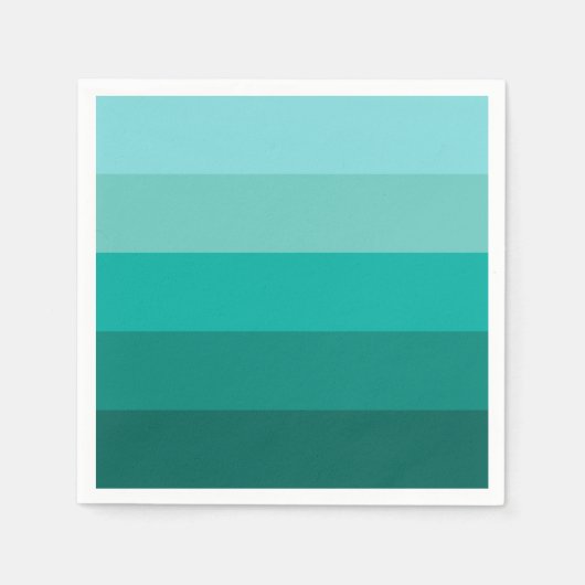 Serviette En Papier Couleurs Vertes Rayées (Devant)
