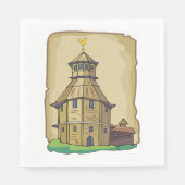Serviette En Papier Country Barn House (Devant)