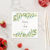 Serviette En Papier Country Garden Eucalyptus Mariage de verdure (En situation)