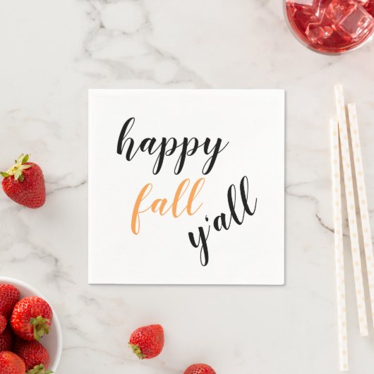 Serviette En Papier Country Happy Fall Y'all Festive Trendy Disant (En situation)