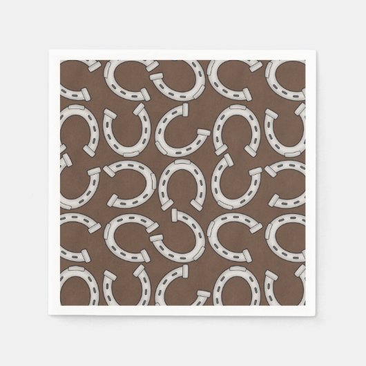Serviette En Papier Country Horse chaussure motif papier serviettes (Devant)