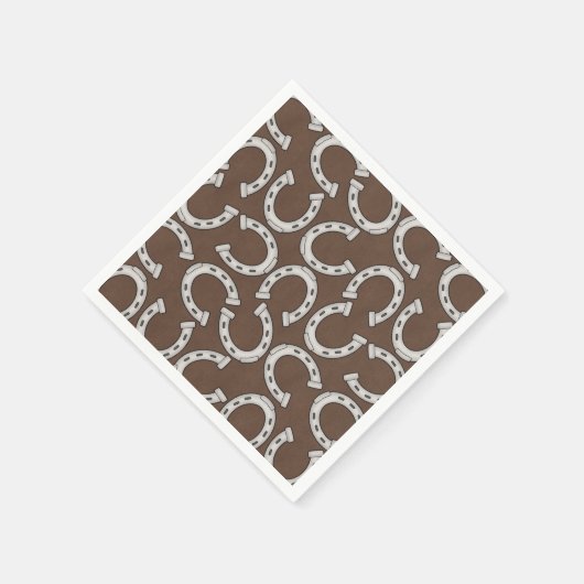 Serviette En Papier Country Horse chaussure motif papier serviettes (Coin)
