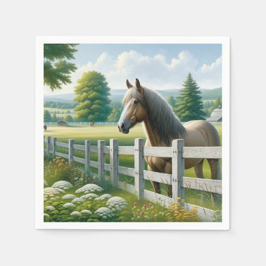 Serviette En Papier Country Pony Horse fête d'anniversaire (Devant)
