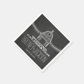 Serviette En Papier Country Rustic Chalkboard Barre Mariage serviettes (Coin)