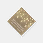 Serviette En Papier Country Rustique Burlap Mason Jar Mariage serviett (Coin)