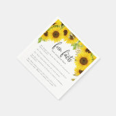 Serviette En Papier Country Sunflower Fun Faits Mariage Napkins (Coin)