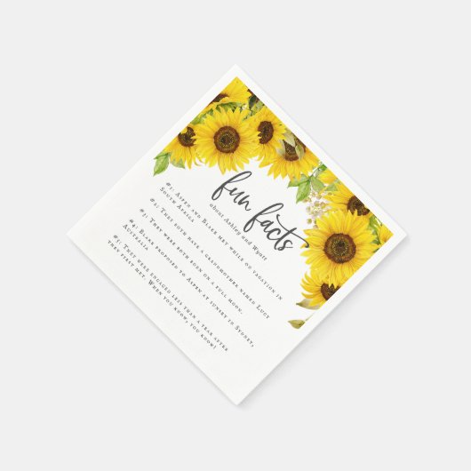 Serviette En Papier Country Sunflower Fun Faits Mariage Napkins (Coin)