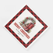 Serviette En Papier Country Western Plaid Christmas Paper Napkins (Coin)