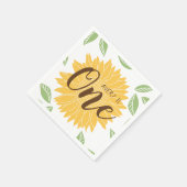 Serviette En Papier Coup de coeur Sunflower Baby's 1st Birthday (Coin)