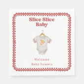 Serviette En Papier Coupe Baby shower Pizza Neutral (Devant)