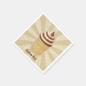 Serviette En Papier Coupe de glace deux saveurs (Coin)