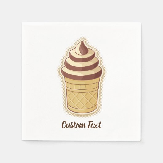 Serviette En Papier Coupe de glace deux saveurs (Devant)