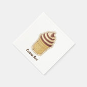Serviette En Papier Coupe de glace deux saveurs (Coin)