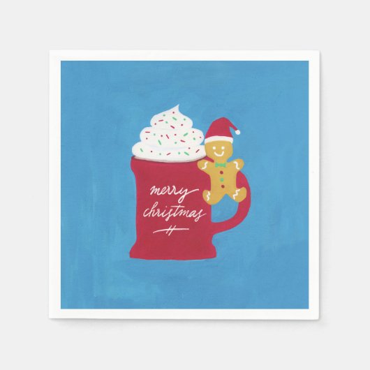 Serviette En Papier Coupe de Joyeux Noël (Devant)