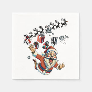 Serviette En Papier Coupe de papier Noël du Père Noël