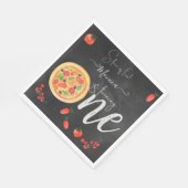 Serviette En Papier Coupe de plaisir, premier anniversaire de pizza (Coin)