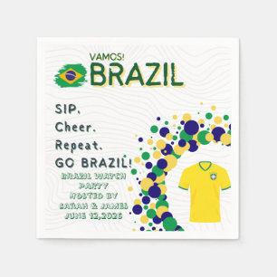 Serviette En Papier Coupe du Monde FIFA Brésil personnalisée VAMOS ! A