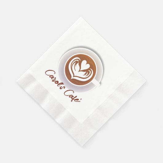 Serviette En Papier Coupe Latte Coffee (Coin)