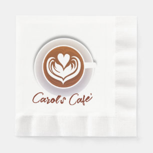 Serviette En Papier Coupe Latte Coffee