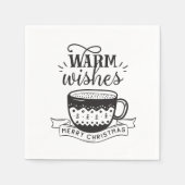 Serviette En Papier Coupe Warm Chaud Café Coca Xmas Typographie (Devant)