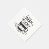 Serviette En Papier Coupe Warm Chaud Café Coca Xmas Typographie (Coin)