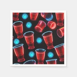 Serviette En Papier Coupes rouges Beer Bash
