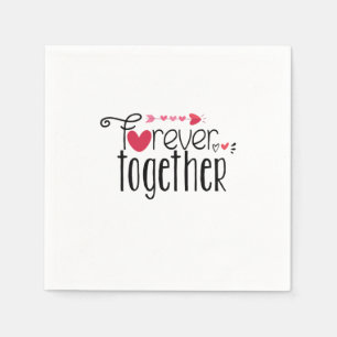 Serviette En Papier Couple Cadeau Forever Ensemble