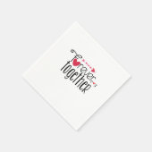Serviette En Papier Couple Cadeau Forever Ensemble (Coin)
