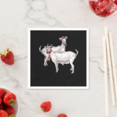 Serviette En Papier Couple Chèvre Funny Mignonne Chèvre Propriétaire A (En situation)