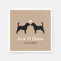 Couple de mariés Beagles avec texte personnalisé