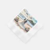 Serviette En Papier Couple de plage de mariage (Coin)