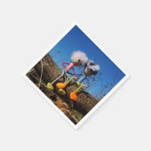 Serviette En Papier Couple Fubby qui s'assoient amoureusement de maniè (Coin)