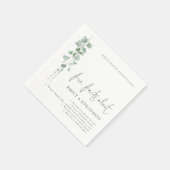 Serviette En Papier Couple Fun Facts Eucalyptus Anniversaire Party (Coin)