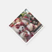 Serviette En Papier Couple neige de Noël (Coin)